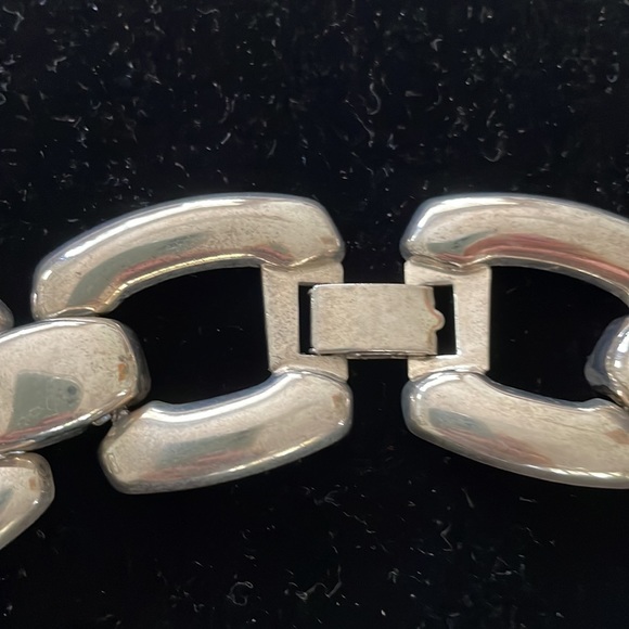 Vintage Silvertone Chunky Choker Made in Hong Kong - Picture 4 of 8